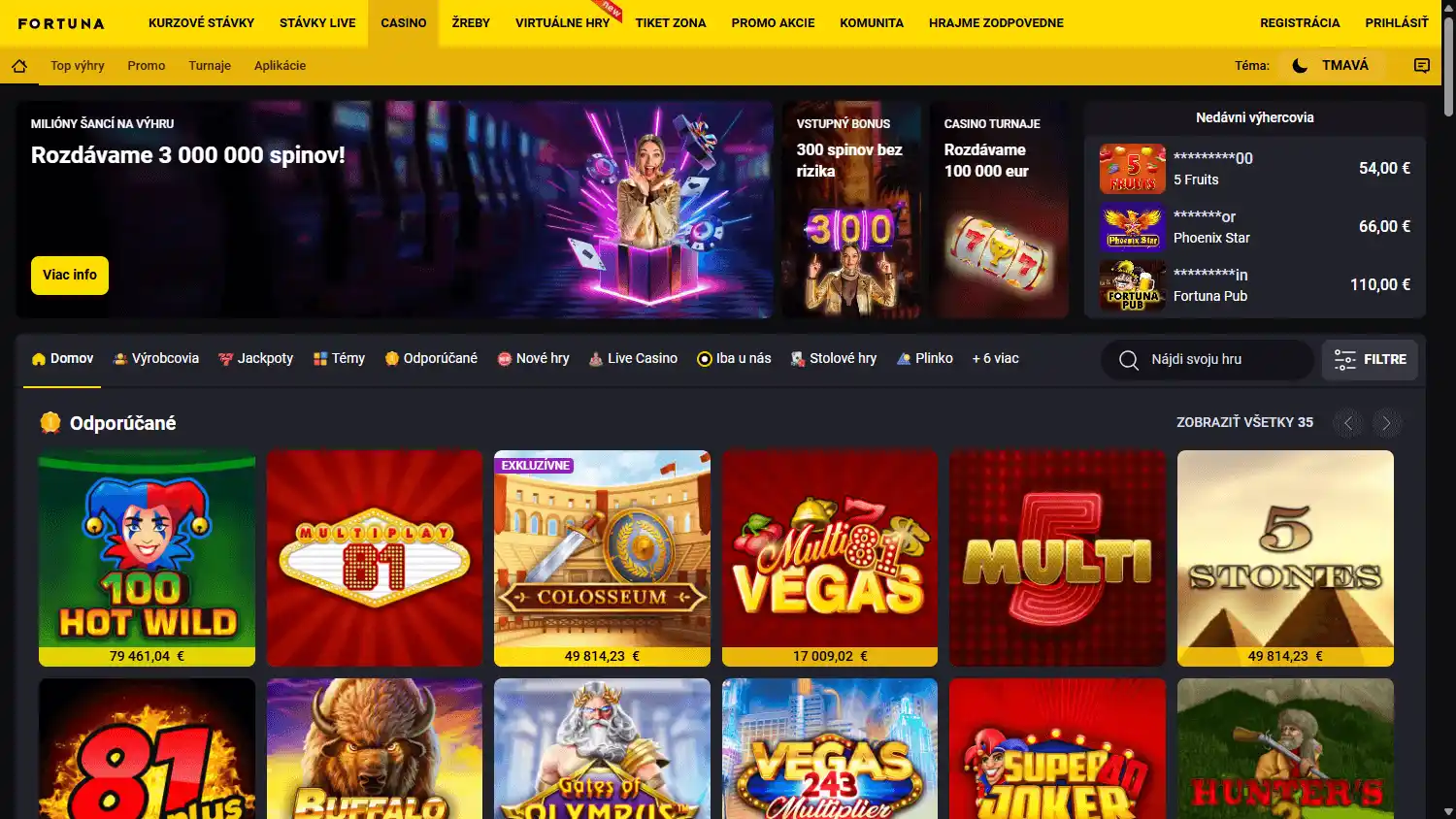 Fortuna Casino SK screenshot 1