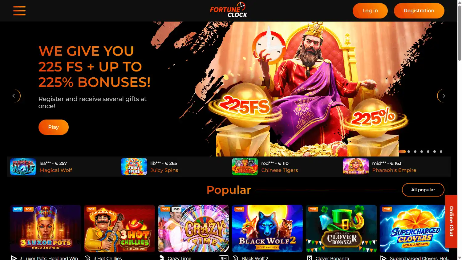 Fortune Clock Casino screenshot 1