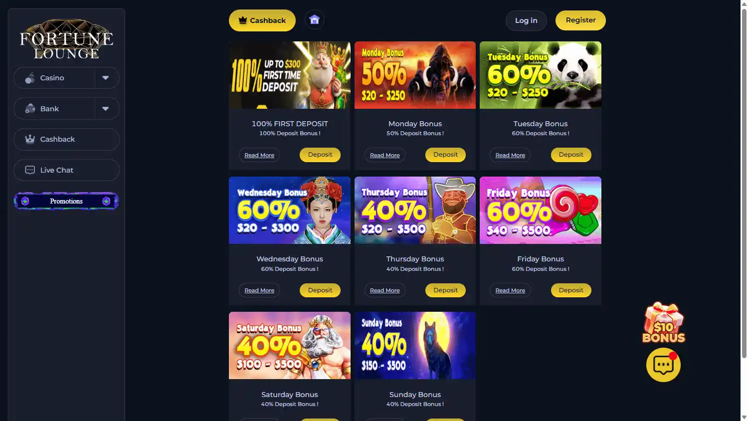Fortune Lounge Casino screenshot 2