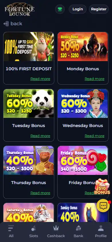 Fortune Lounge Casino screenshot 4