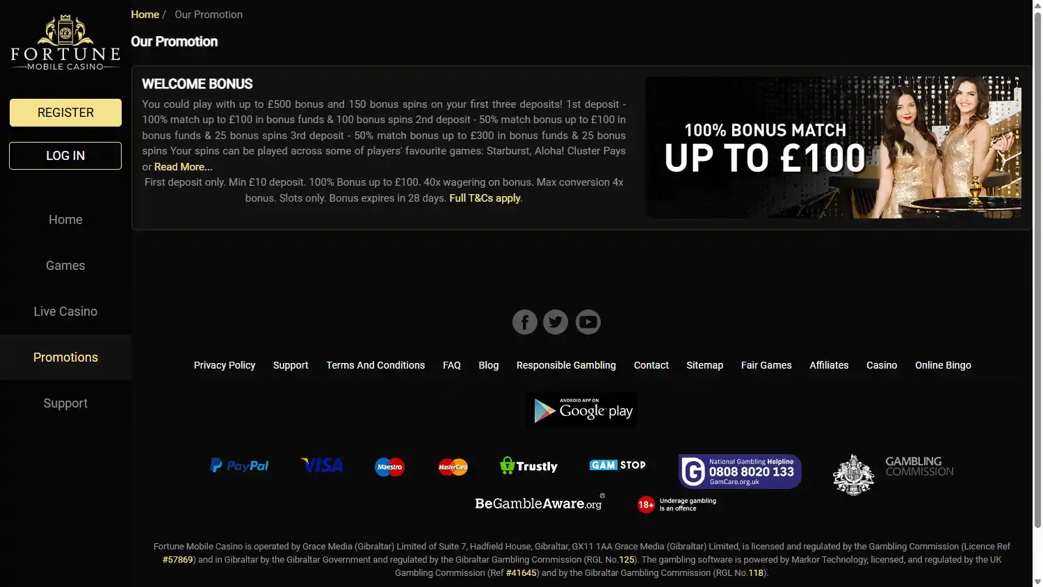 Fortune Mobile Casino screenshot 3