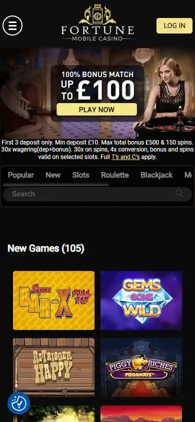 Fortune Mobile Casino screenshot 4