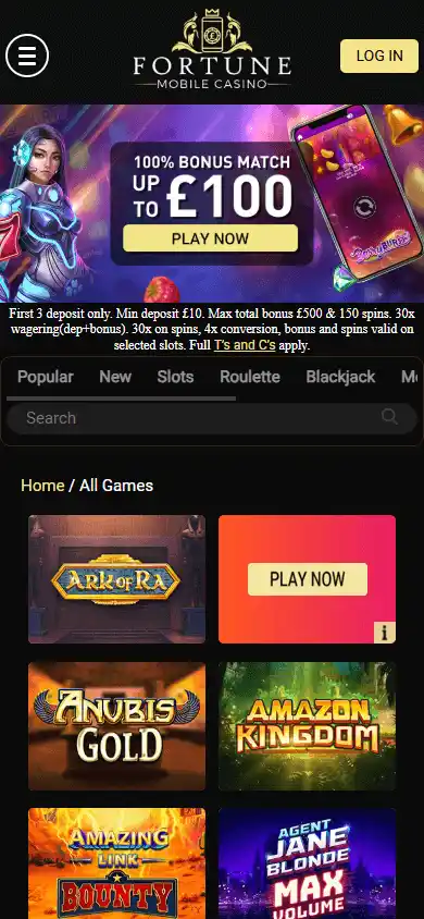 Fortune Mobile Casino screenshot 5
