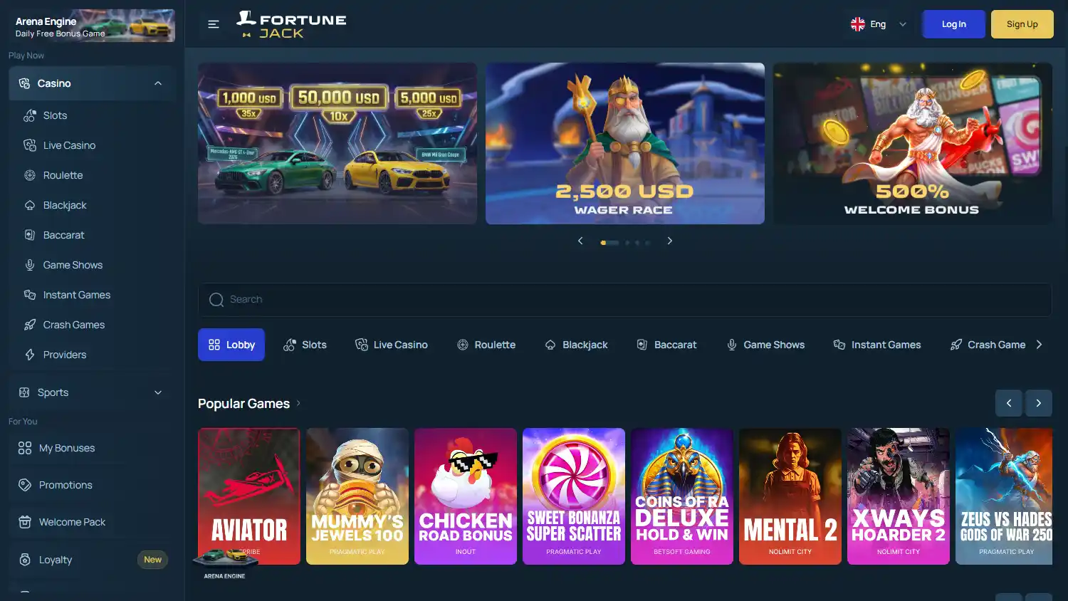 FortuneJack Casino screenshot 2
