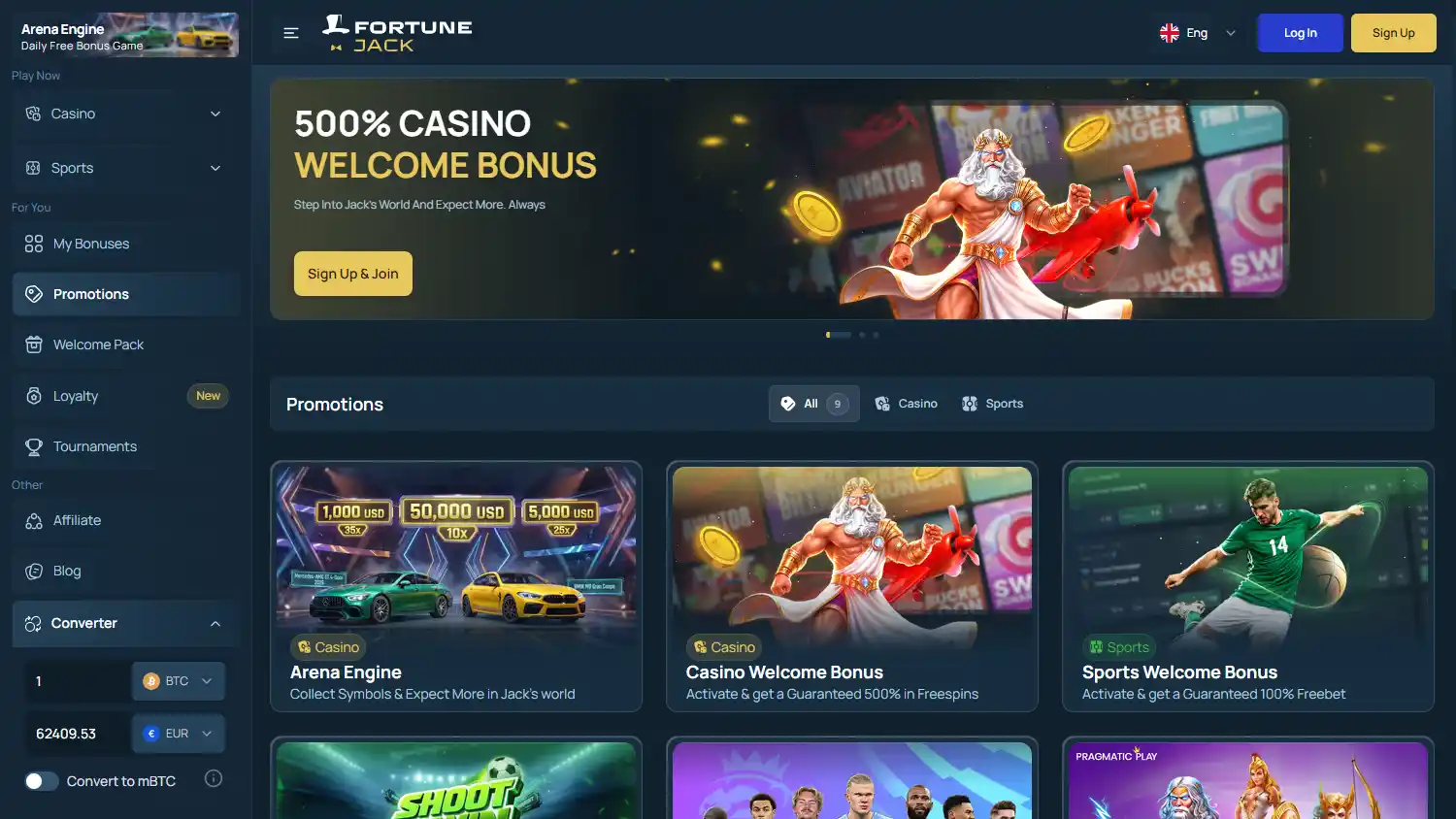 FortuneJack Casino screenshot 3