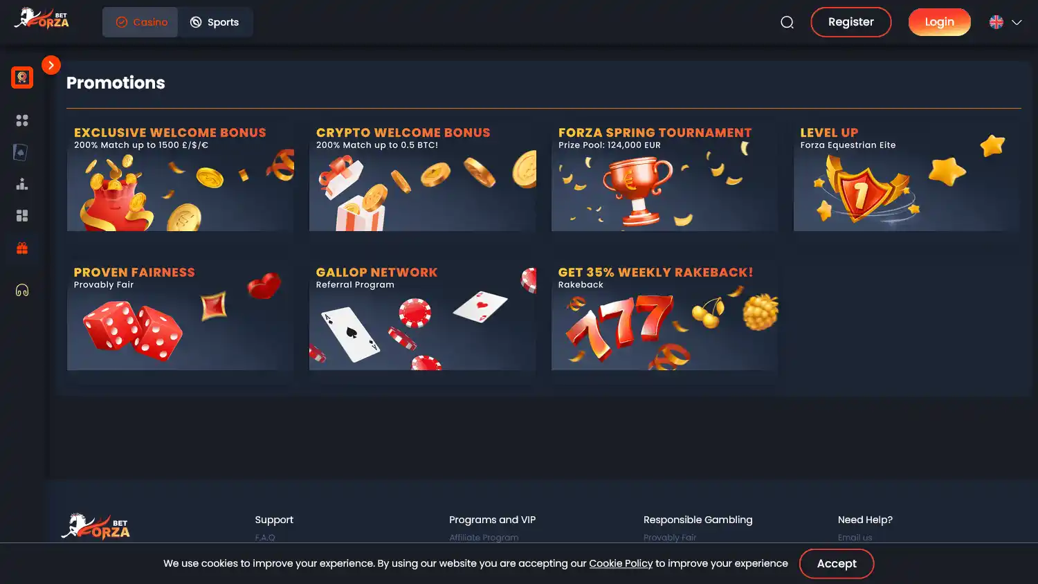 Forzabet.live Casino screenshot 3
