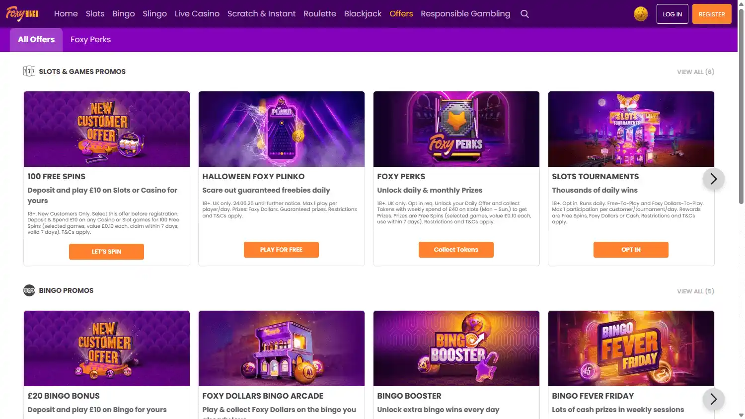 Foxy Bingo Casino screenshot 3