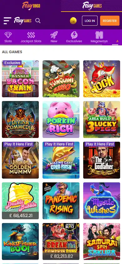 Foxy Bingo Casino screenshot 5