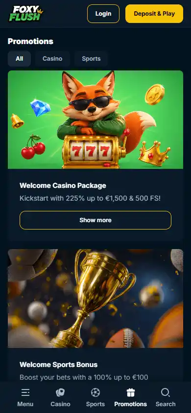 Foxyflush Casino screenshot 6