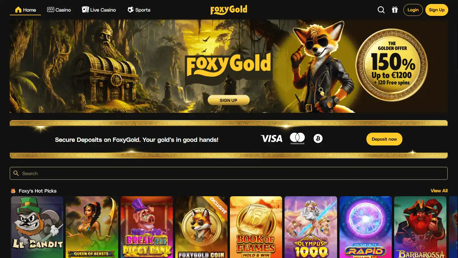 Foxygold Casino screenshot 1