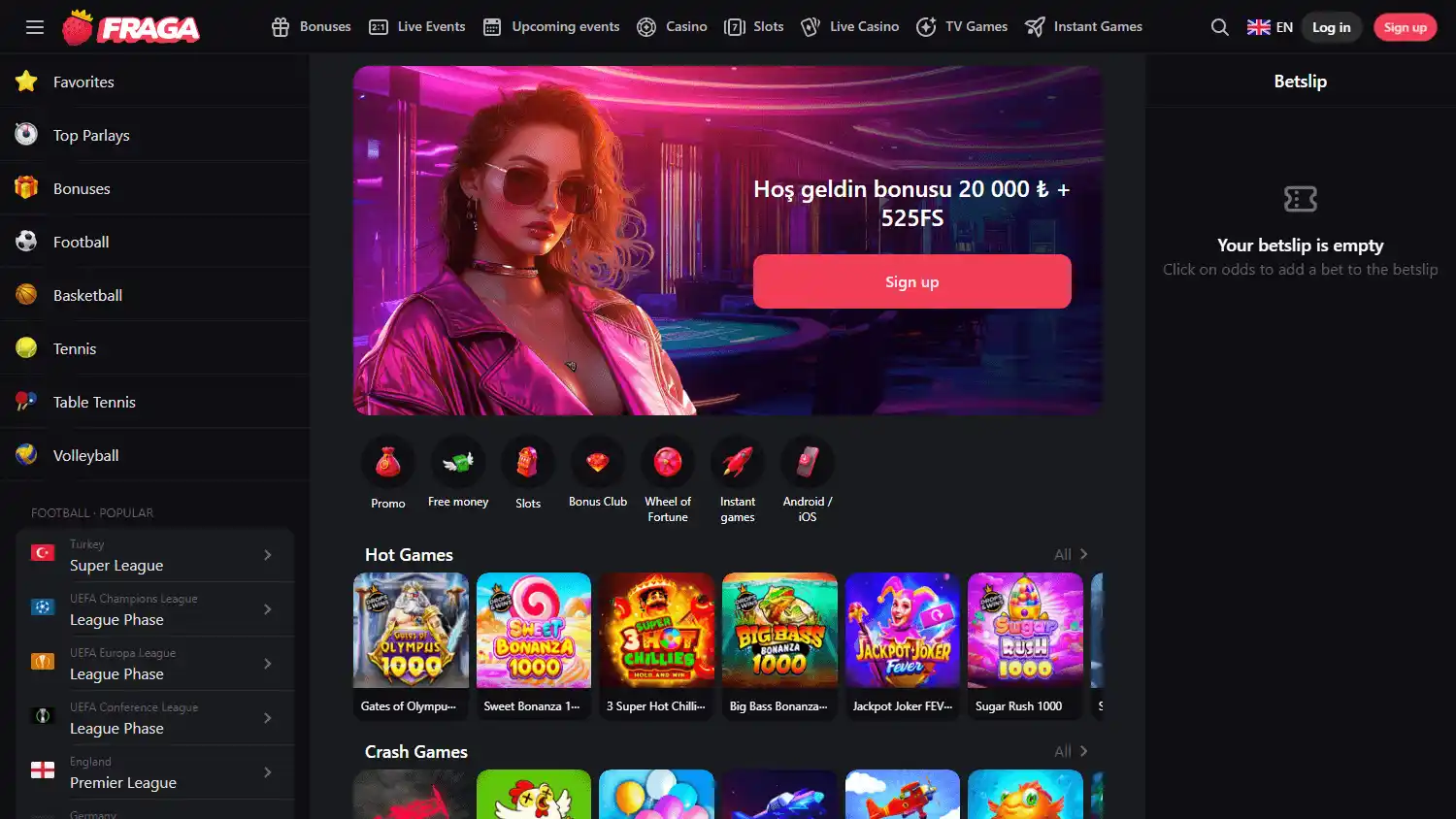 Fragabet Casino screenshot 1