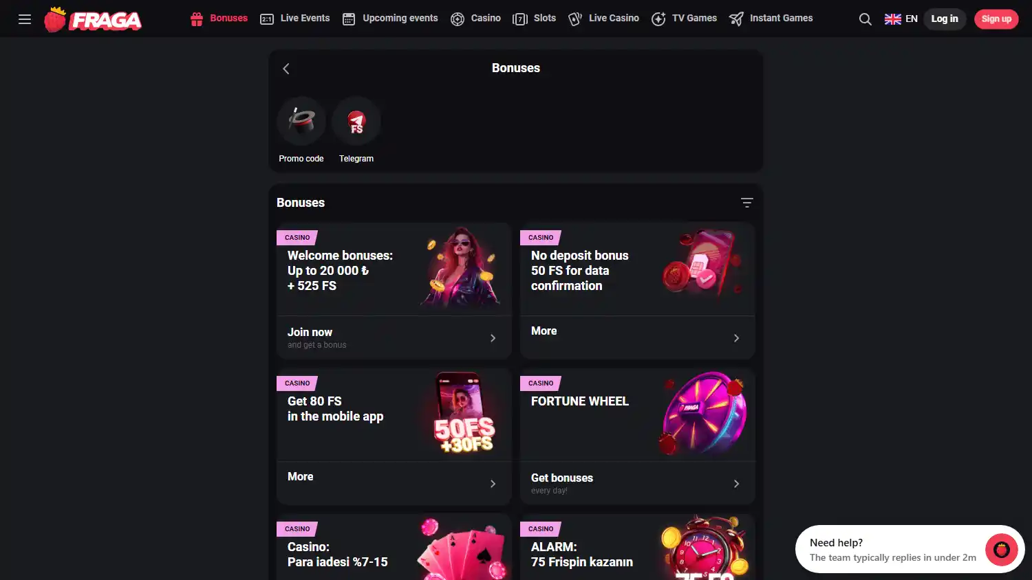 Fragabet Casino screenshot 3