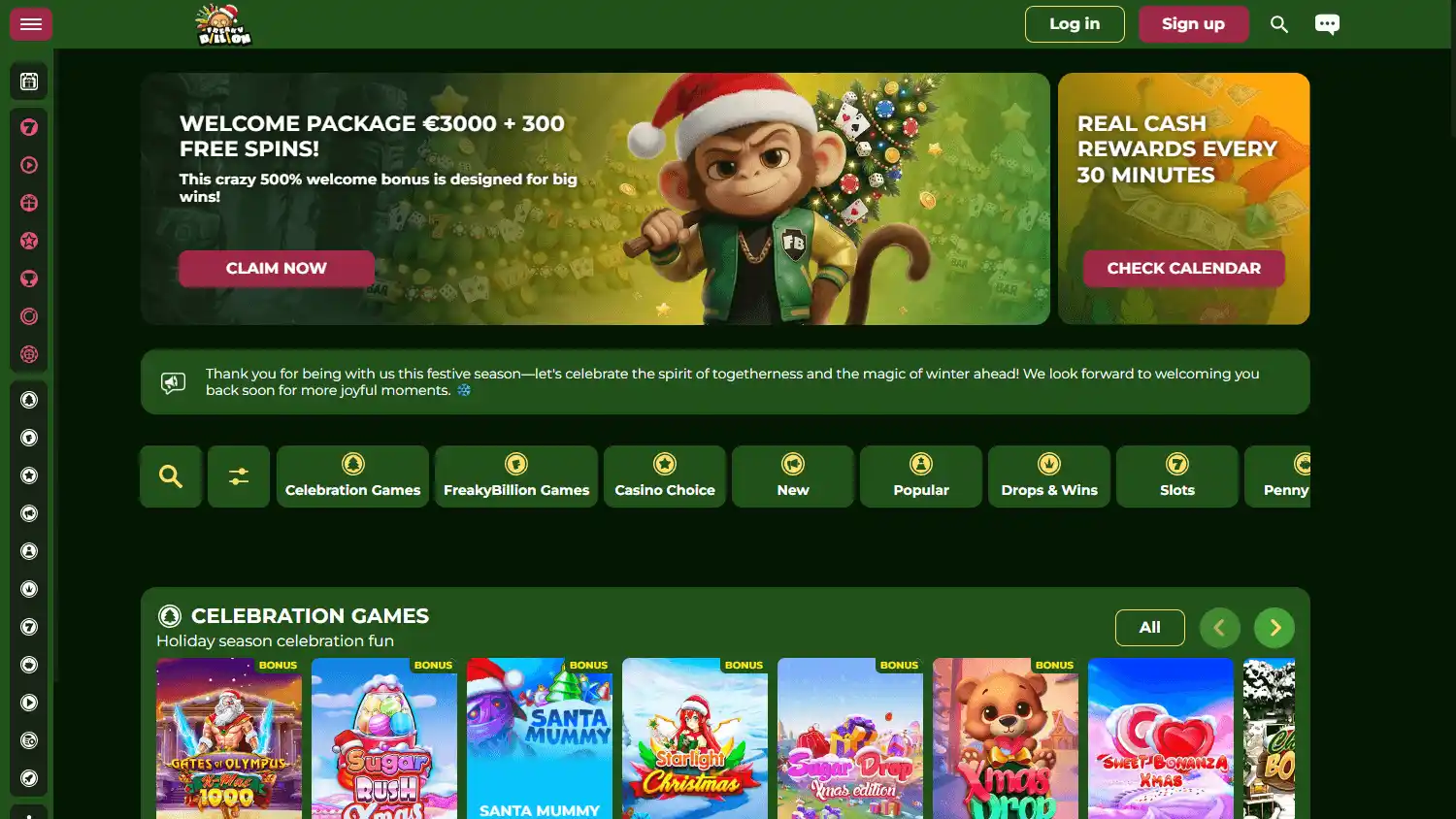 FreakyBillion Casino screenshot 1