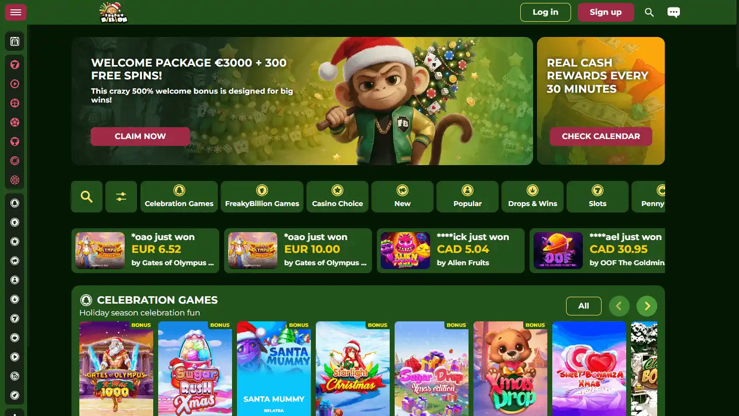 FreakyBillion Casino screenshot 2