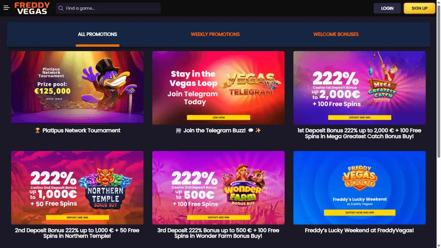 FreddyVegas Casino screenshot 3