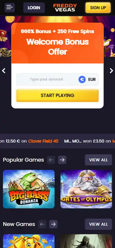 FreddyVegas Casino screenshot 4