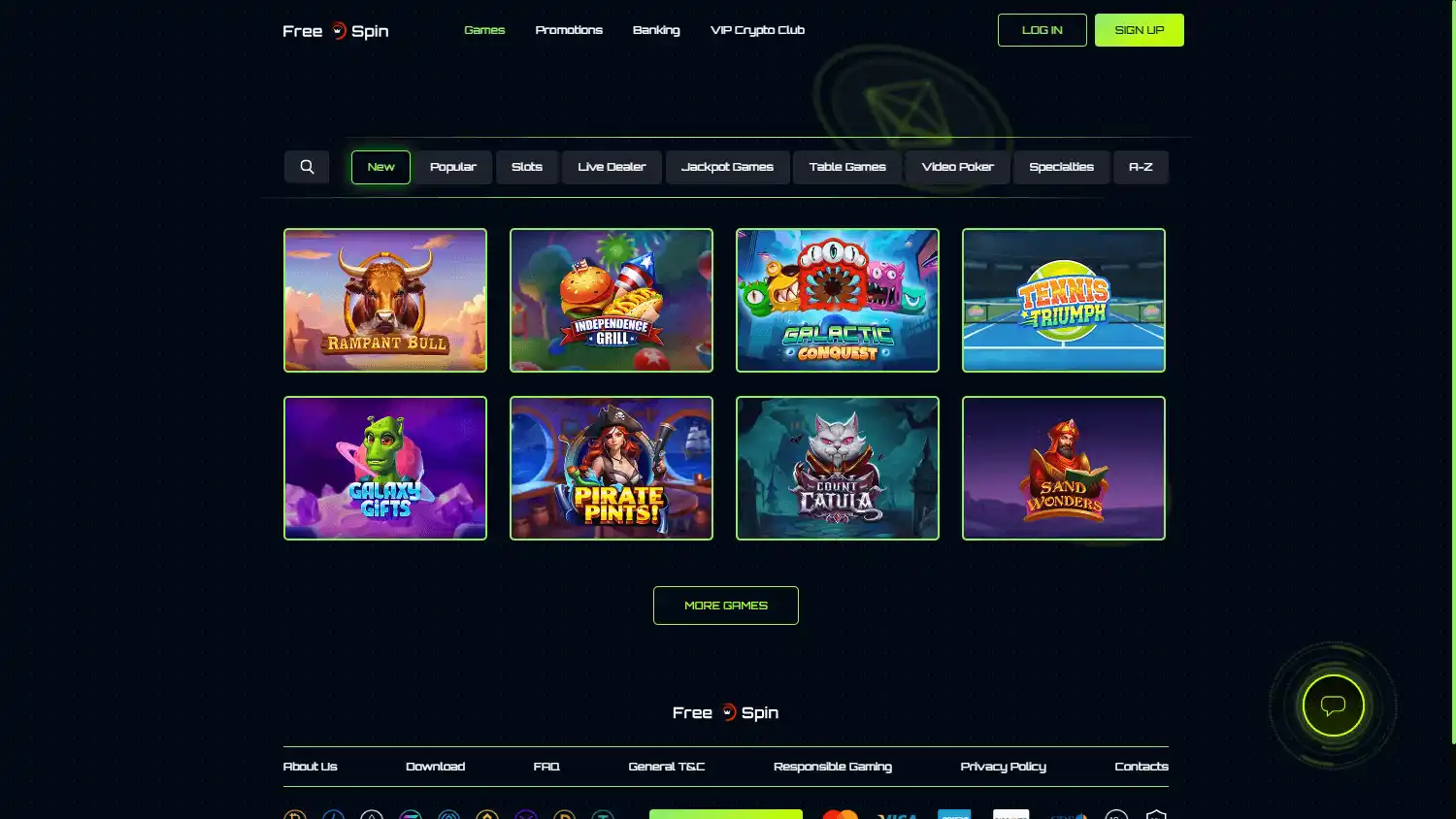 Free Spin Casino screenshot 2
