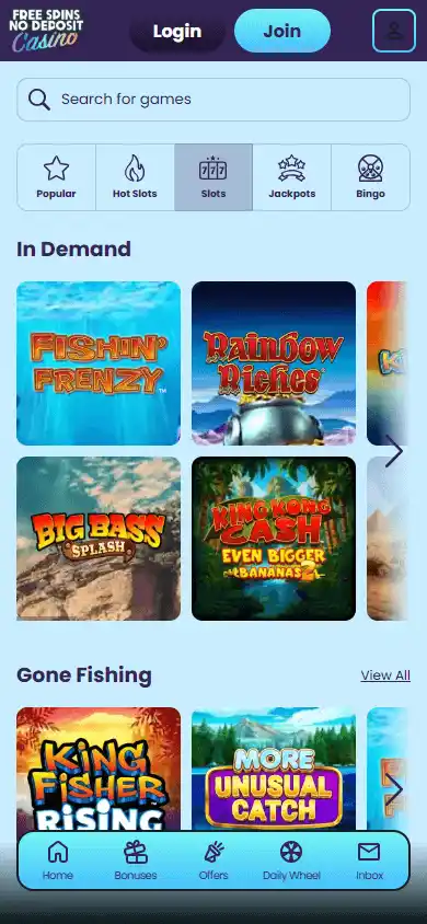 Free Spins No Deposit Casino IE screenshot 6