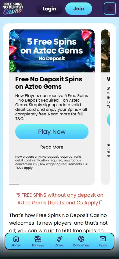 Free Spins No Deposit Casino IE screenshot 7