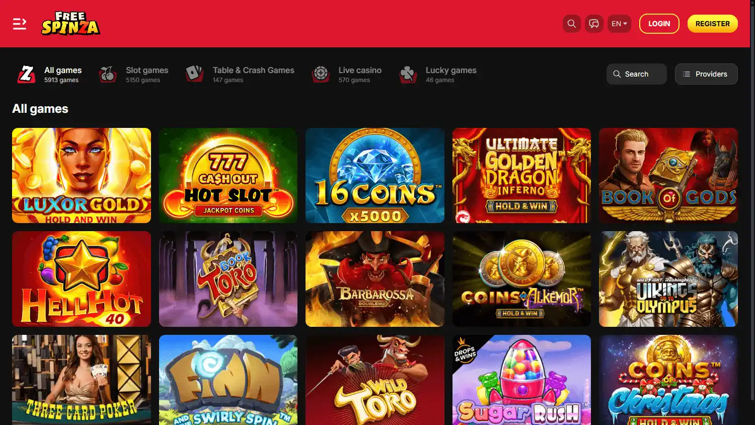 Free Spinza Casino screenshot 2
