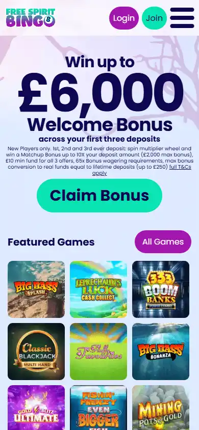 Free Spirit Bingo Casino screenshot 4