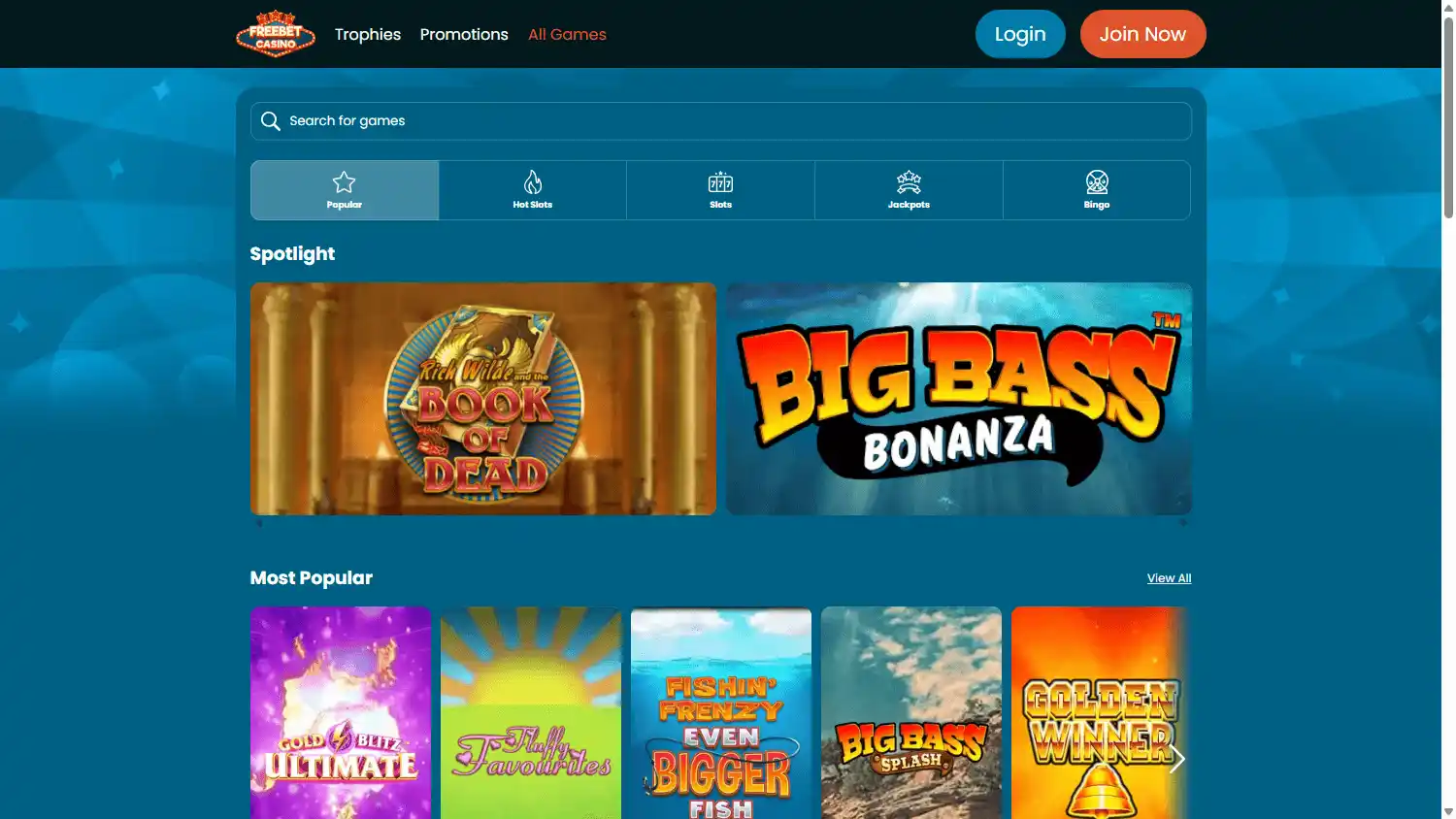 Freebet Casino screenshot 2