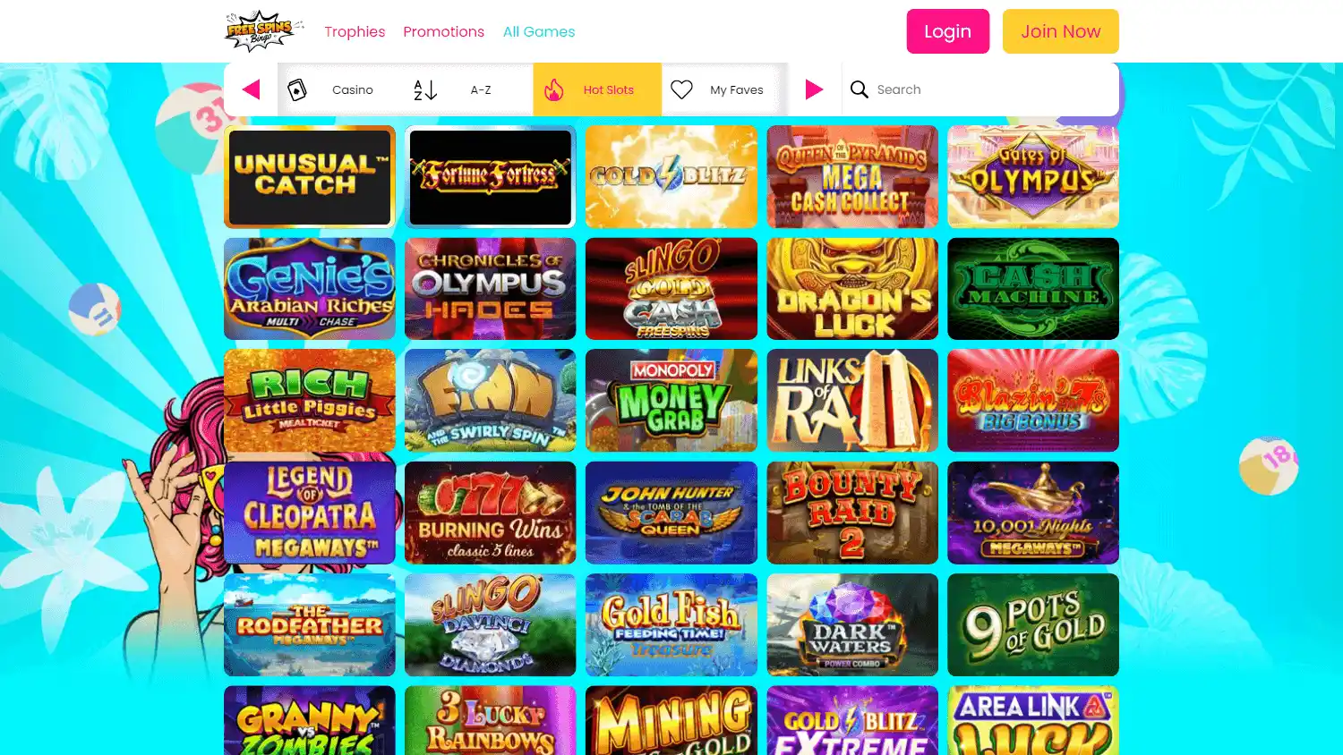 FreeSpinsBingo Casino screenshot 3