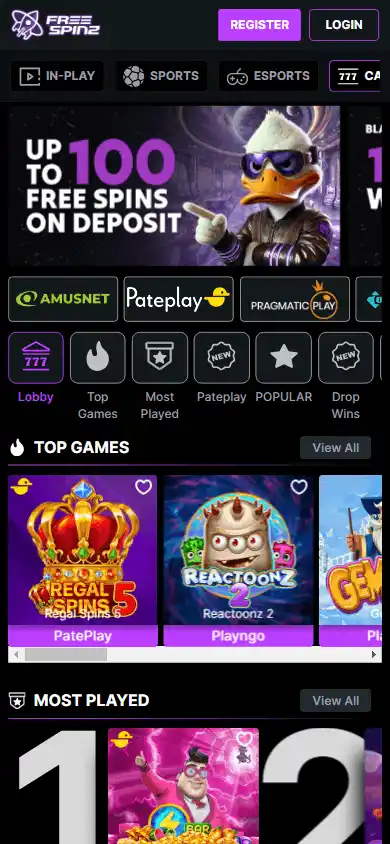 Freespinz Casino screenshot 3