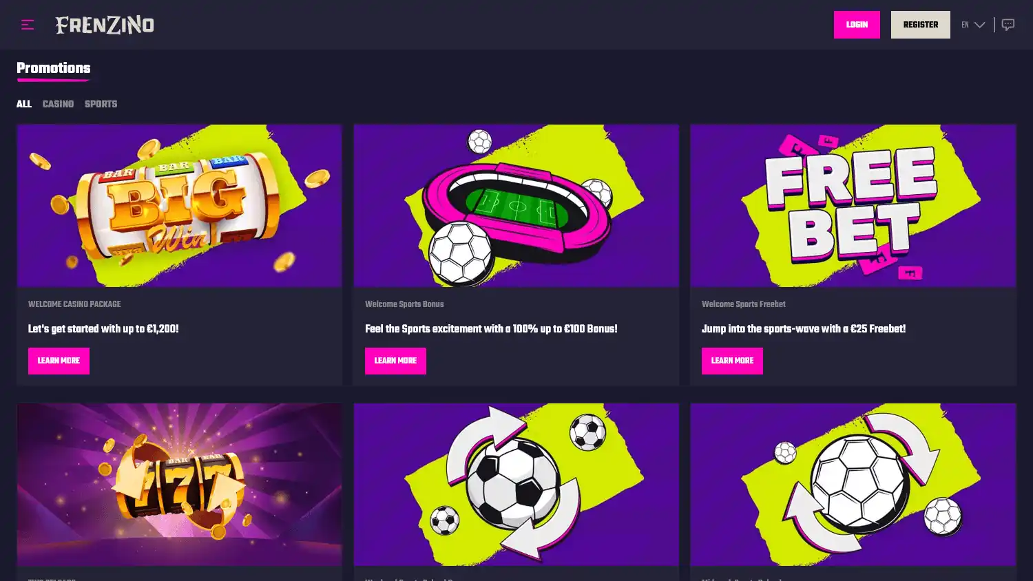 Frenzino Casino screenshot 3
