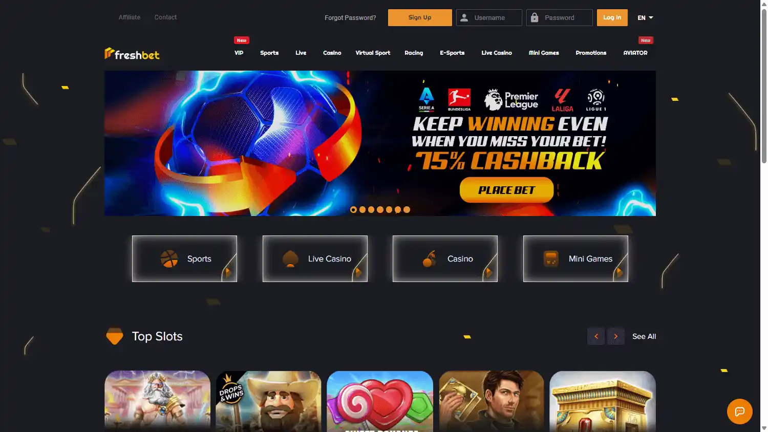 Freshbet Casino screenshot 1