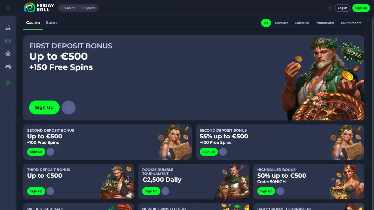 Fridayroll Casino screenshot 3