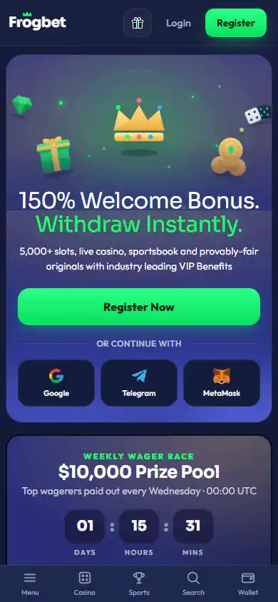 Frogbet Casino screenshot 4