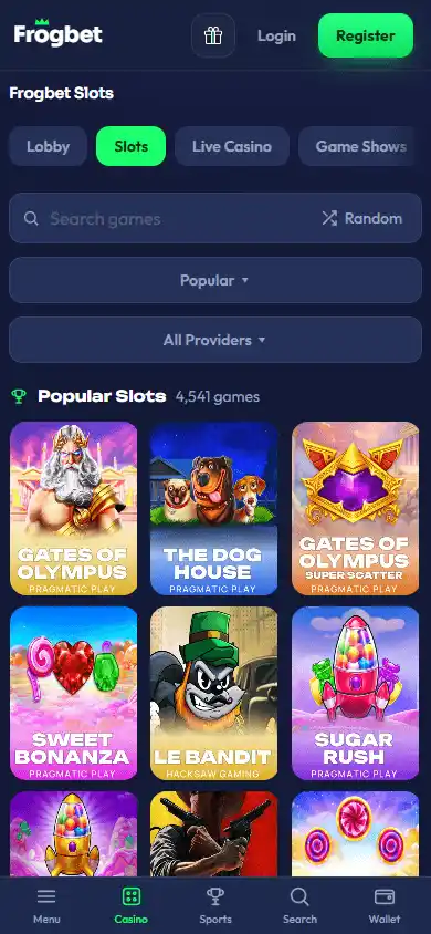 Frogbet Casino screenshot 5