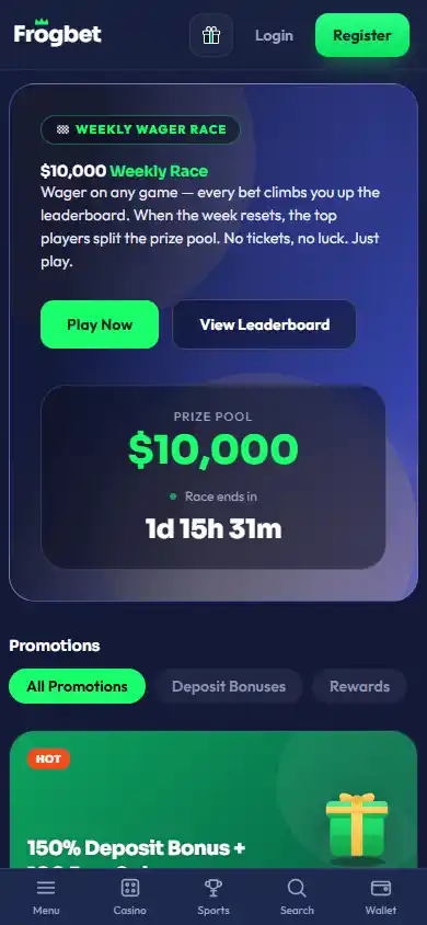 Frogbet Casino screenshot 6