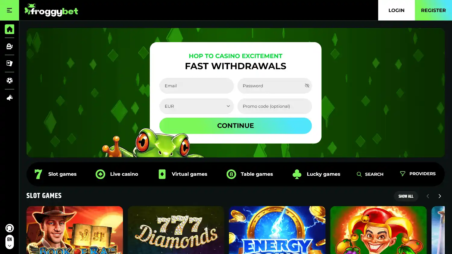 Froggybet Casino screenshot 1