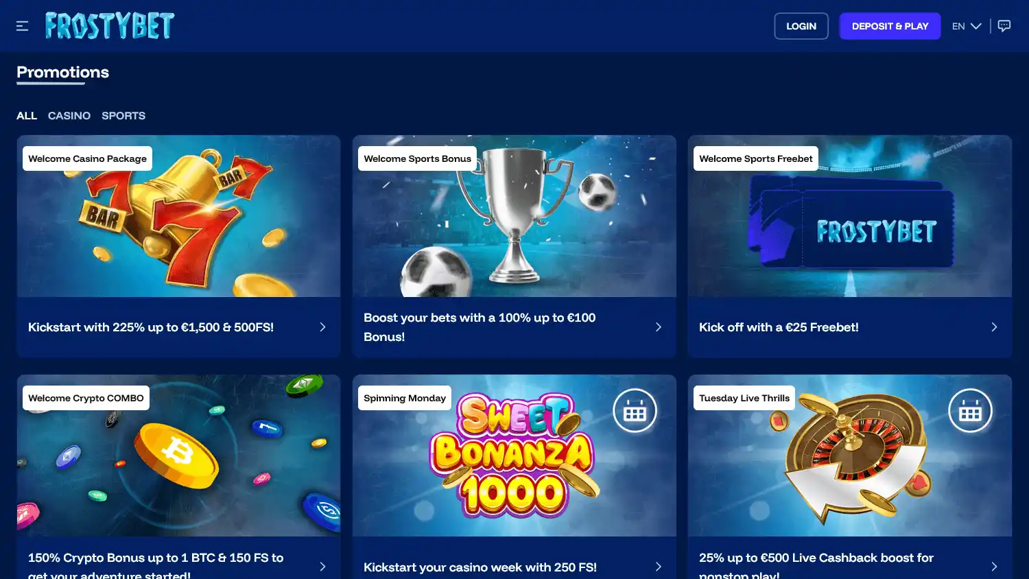 Frostybet Casino screenshot 3