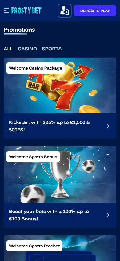 Frostybet Casino screenshot 6