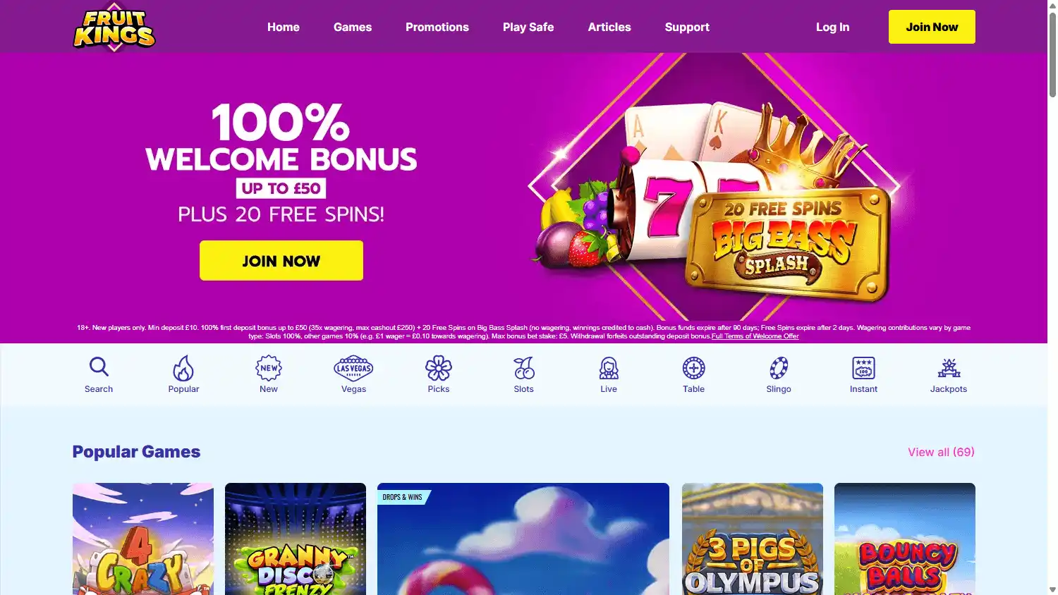 FruitKings Casino screenshot 1