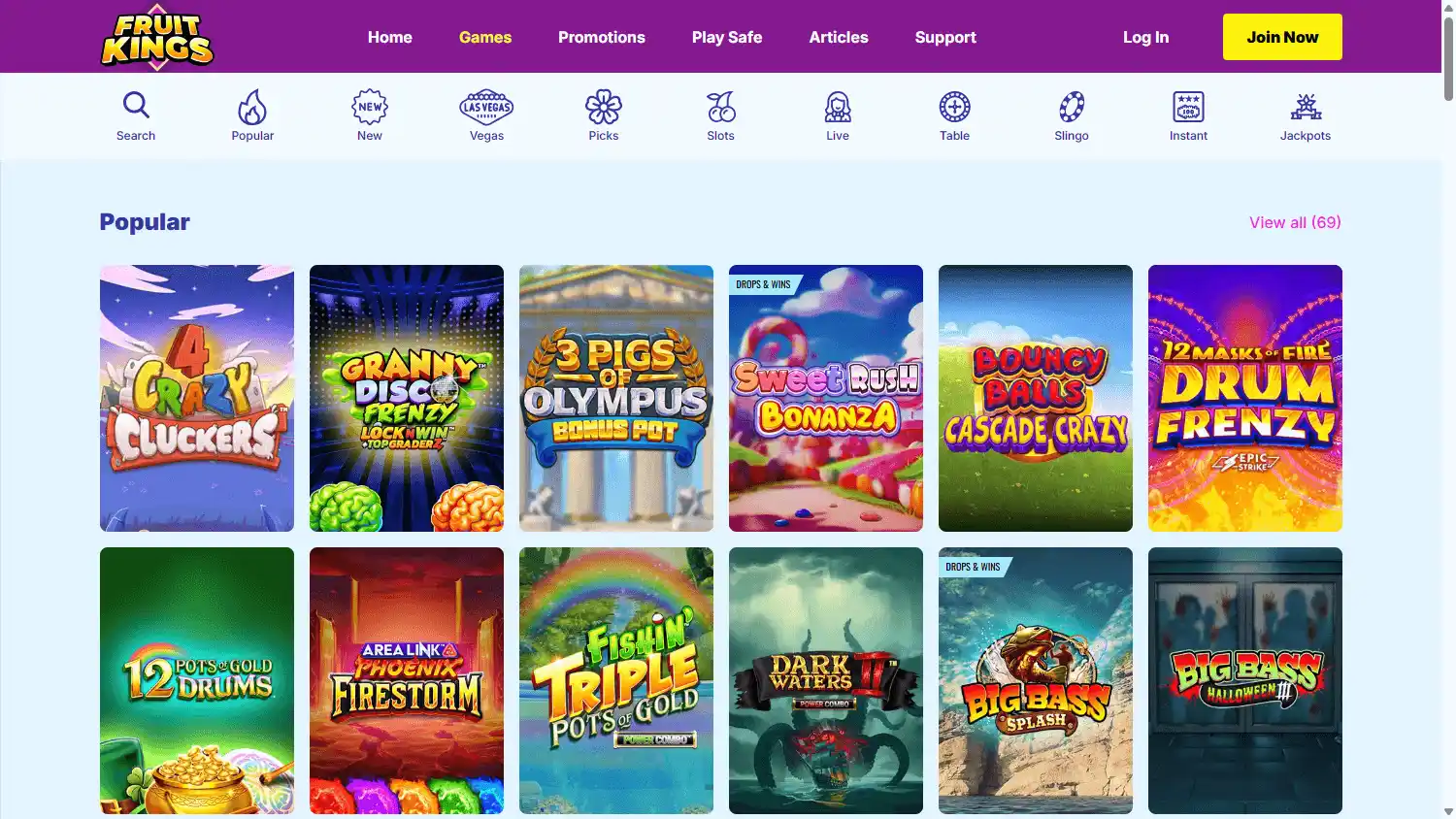 FruitKings Casino screenshot 2