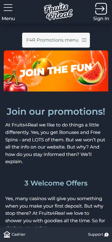 Fruits4Real Casino screenshot 6