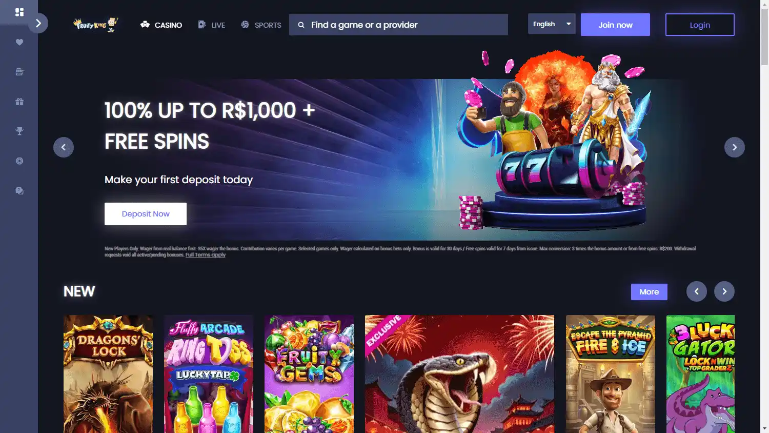 Fruity King Casino screenshot 1