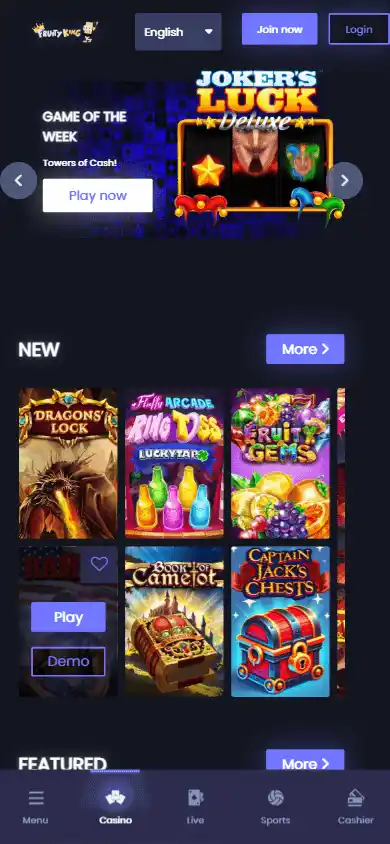 Fruity King Casino screenshot 4