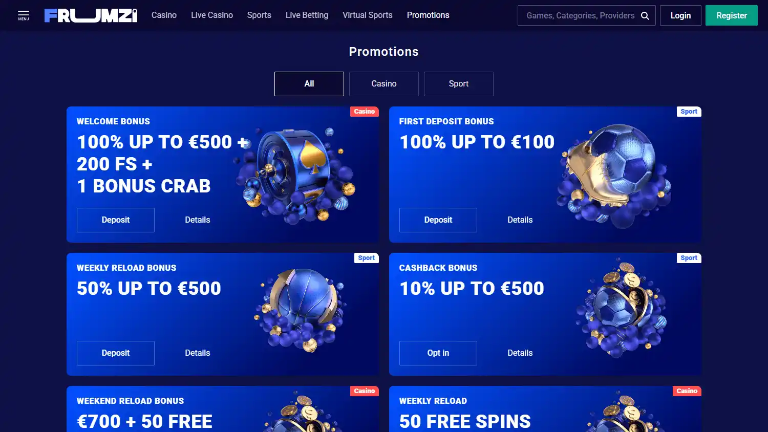 Frumzi Casino screenshot 3