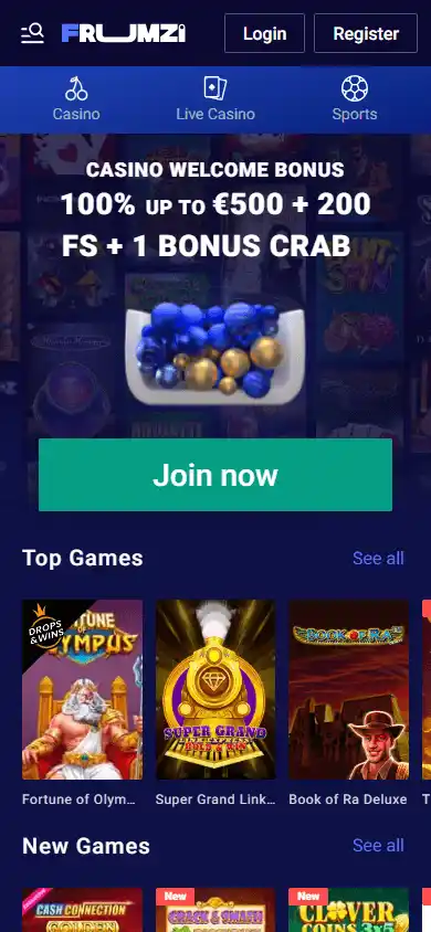 Frumzi Casino screenshot 4