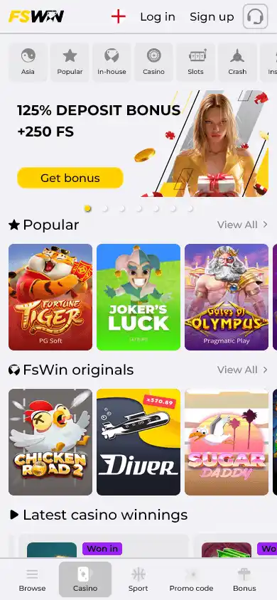 FSWIN Casino screenshot 2