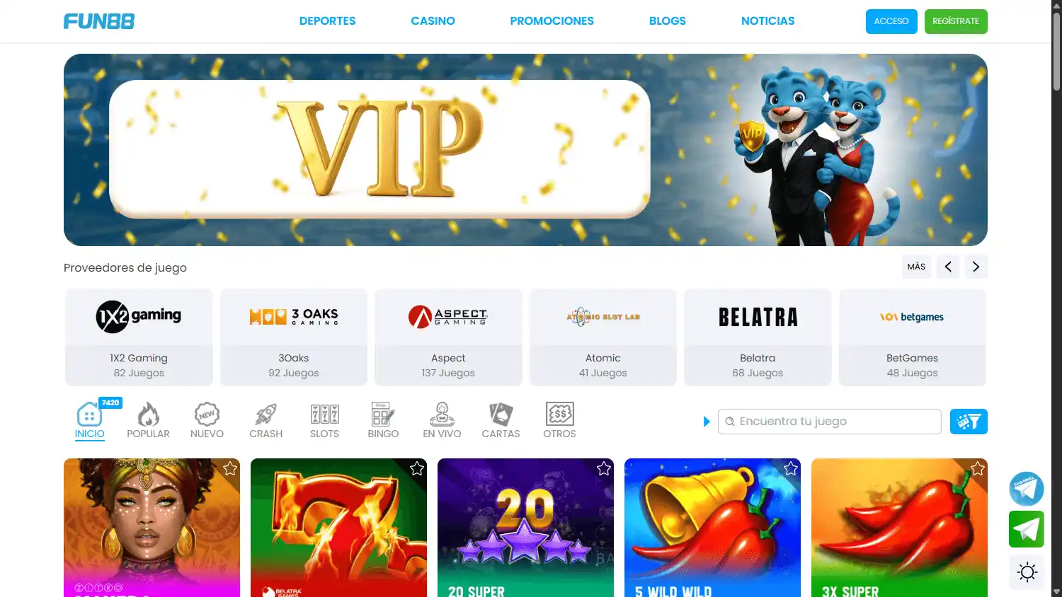 Fun88 Casino PY screenshot 2