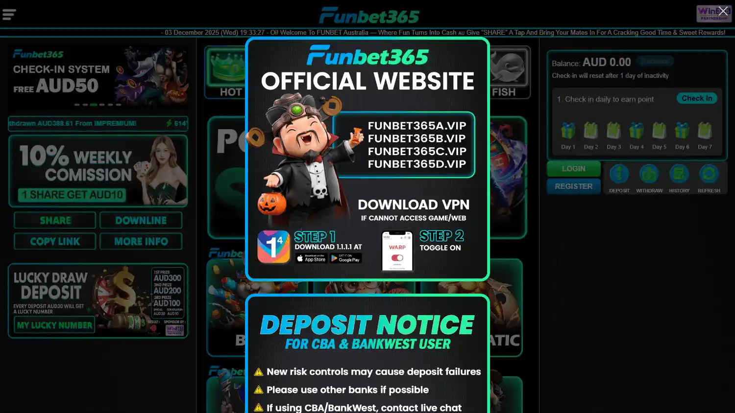 Funbet365 Casino screenshot 1