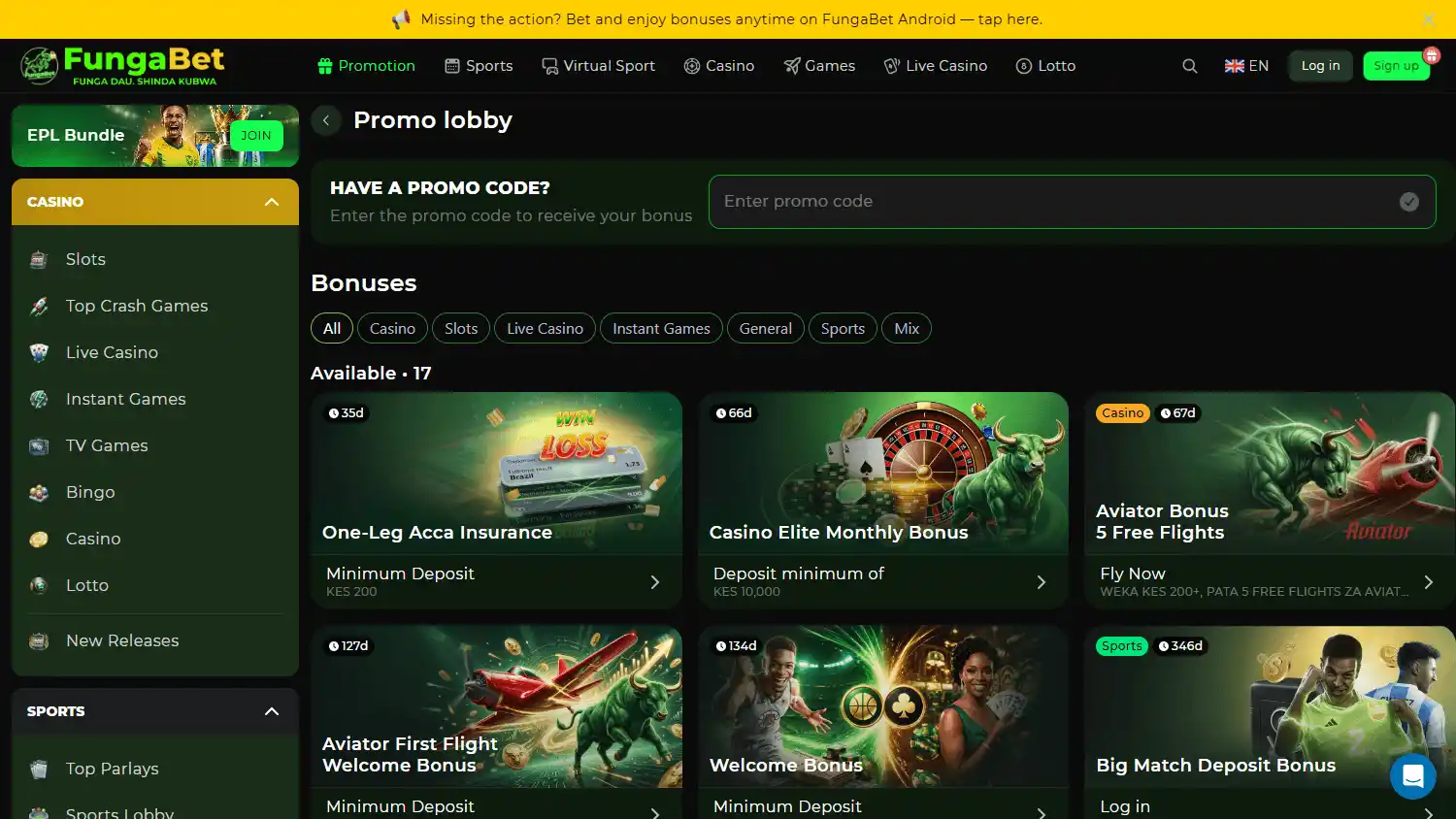 FungaBet Casino screenshot 3