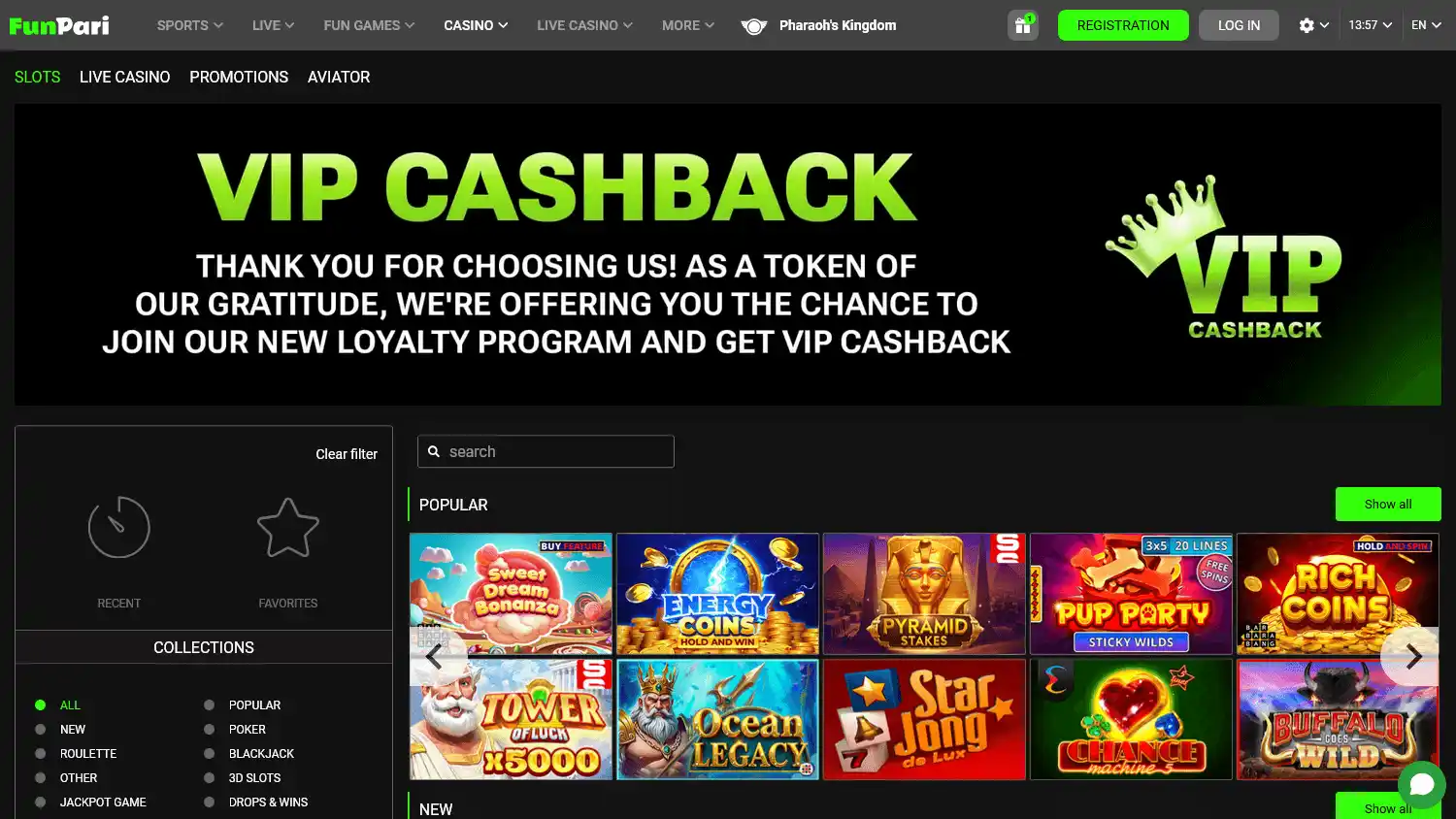 FunPari Casino screenshot 2