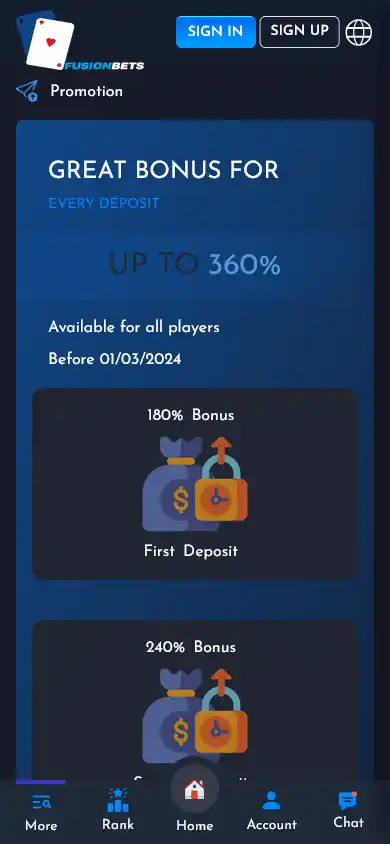 Fusionbets Casino screenshot 4